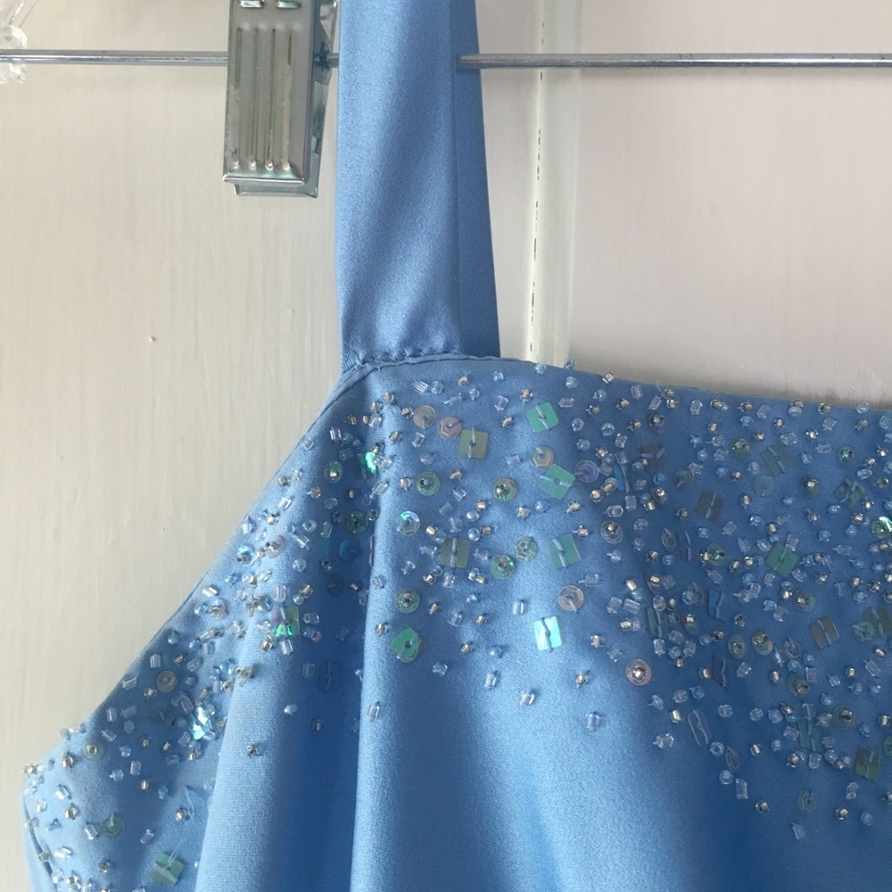 Alfred Angelo Light-Blue A-line Prom Dress - Picture 2 of 7
